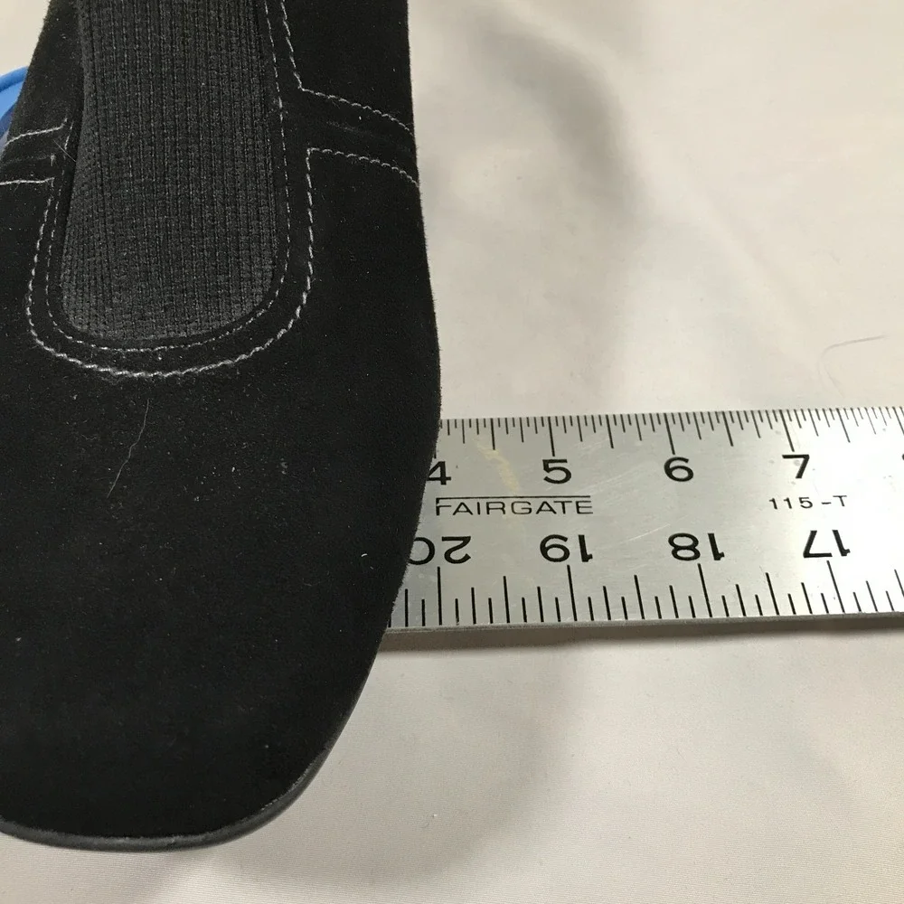 Soft Spots Black Cushion Slip On Wedge Heel Shoes Womens US 11W EU 42 UK 9‎ NWOT